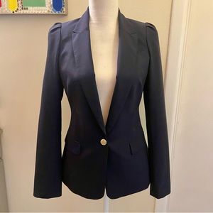 ✨NWOT Banana Republic Puff Sleeve Wool Suiting Jacket Blazer with Gold Buttons